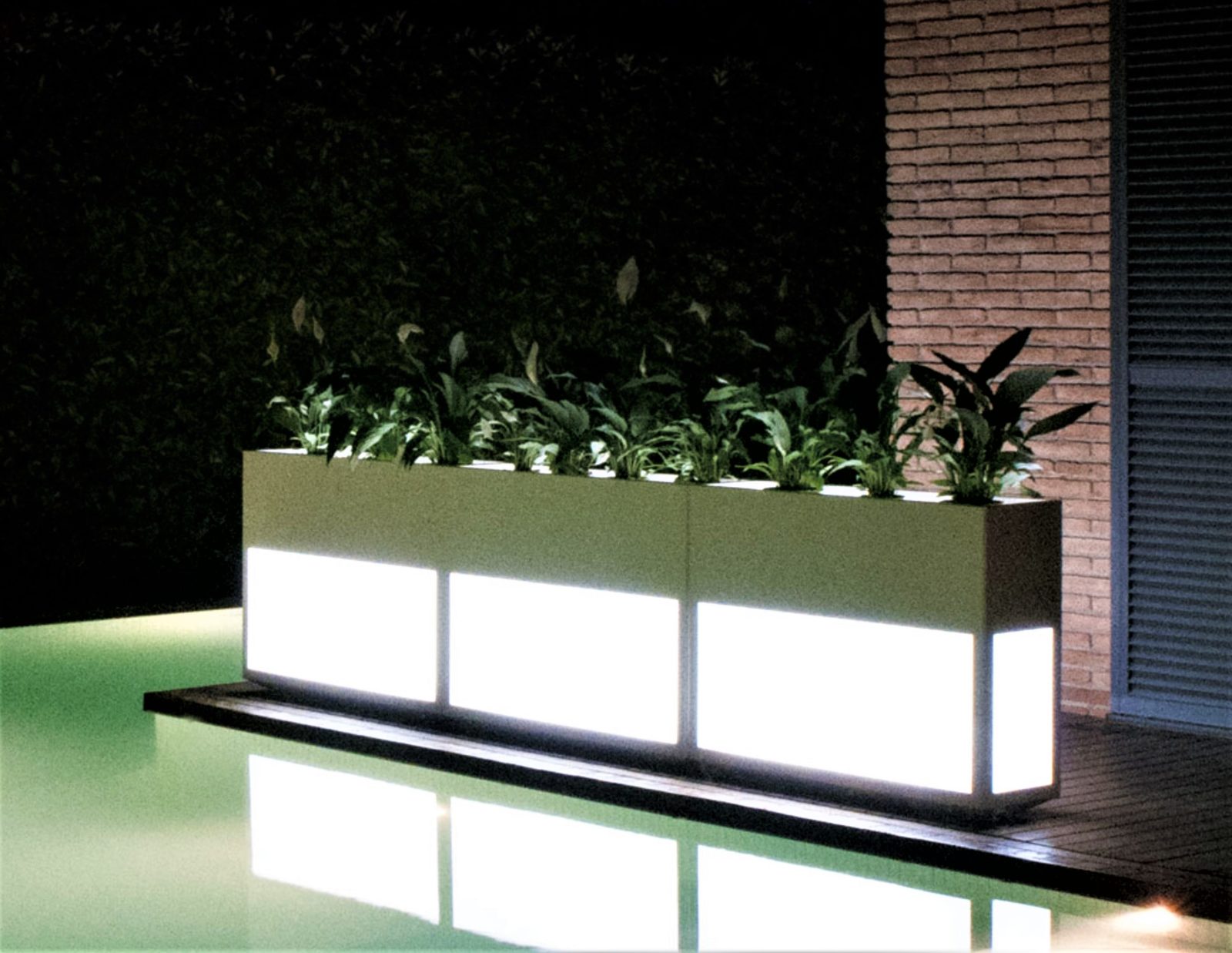 Beacon Illuminating Separation Wall Stainless Steel Planter - Couture ...