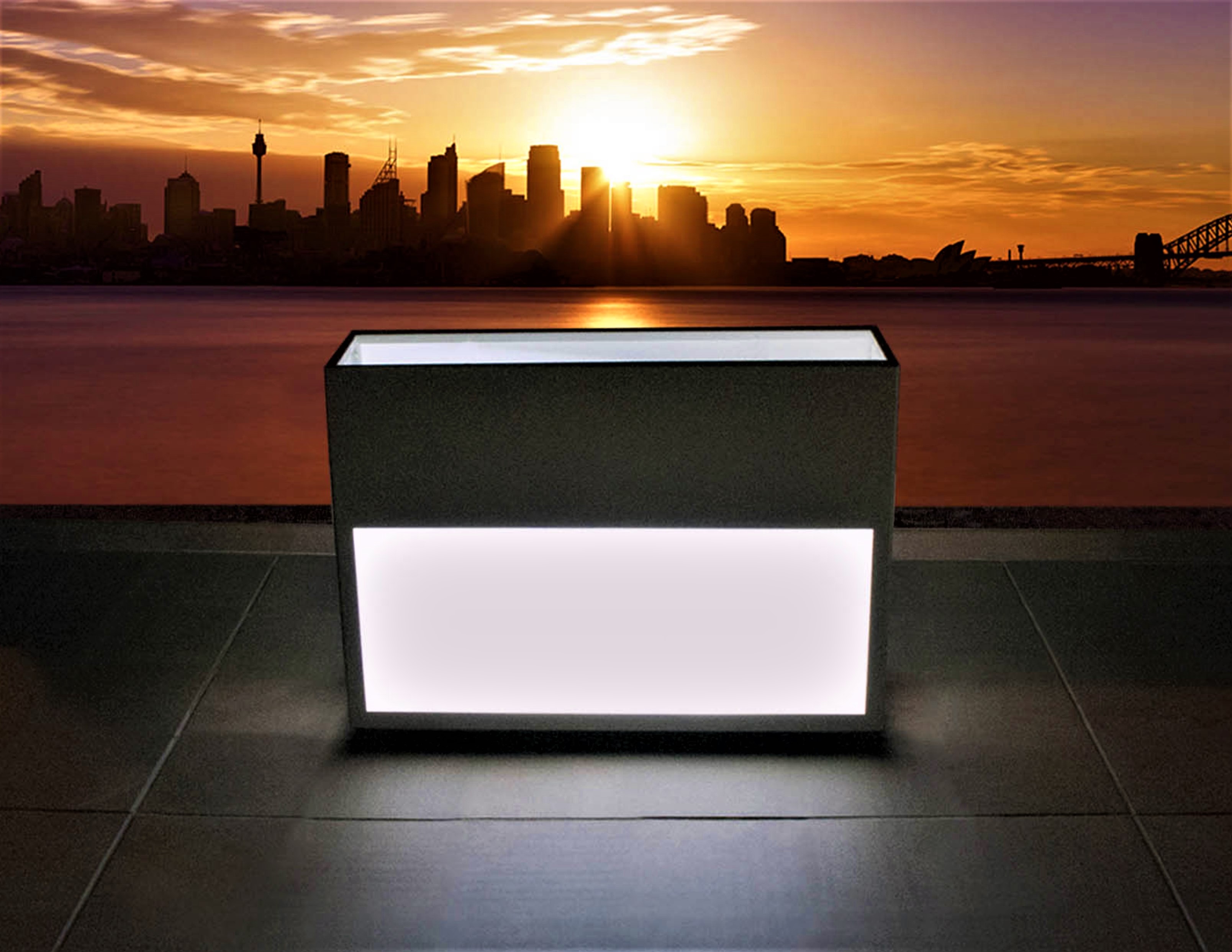 Beacon Illuminating Separation Wall Stainless Steel Planter - Couture ...