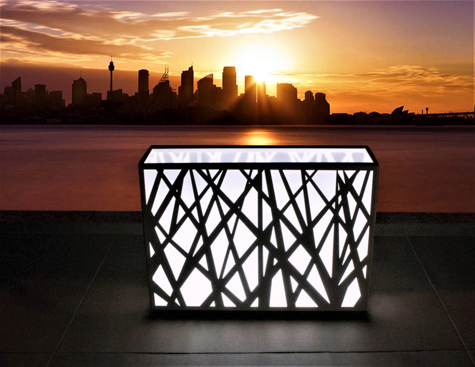 Meadow Illuminating Separation Wall Planter Stainless Steel - Couture ...