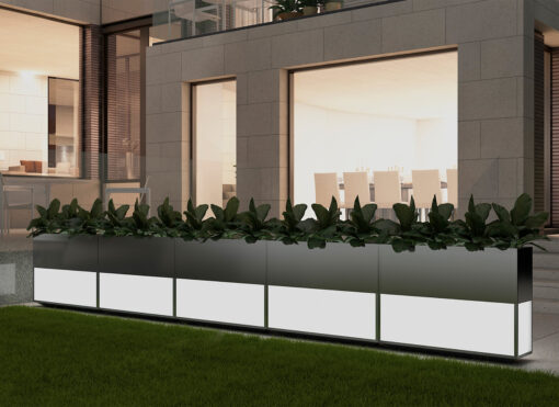 illuminated steel custom luxury modern i commercial contract outdoor planter