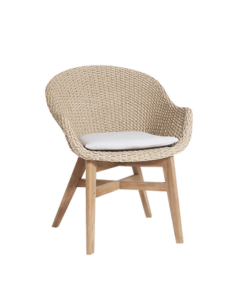 wicker - teak dining chair