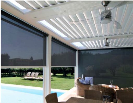 flow automatic roof open close pergola roof system hotel hospitality contract residential luxury architecture 2