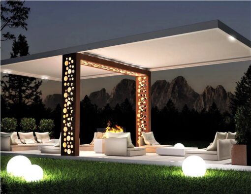 glide custom cantilever self stand automatic motorize retractable roof pergola system