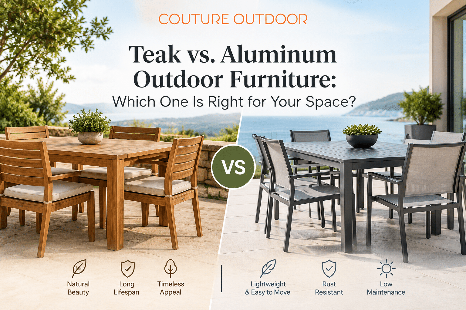Teak vs Aluminum Outdoor Furniture Comparison